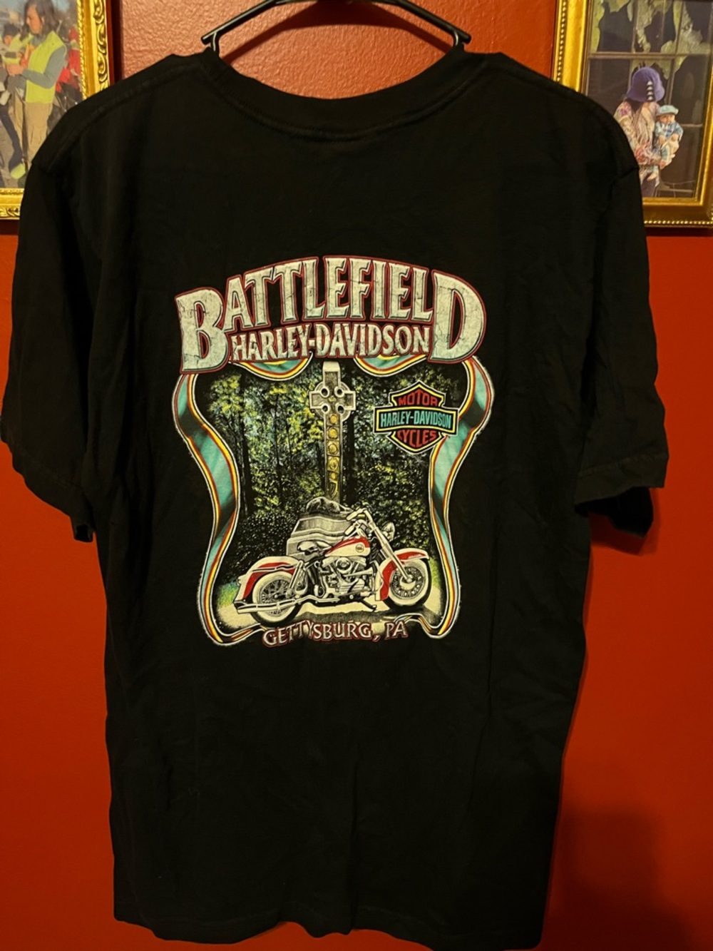 Harley-Davidson Men's Battlefield Gettysburg Black Graphic Tee